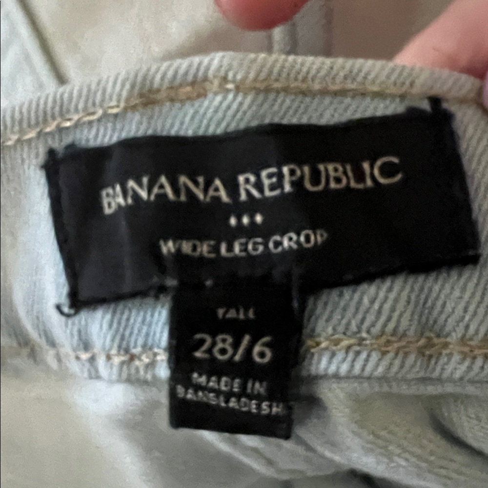 Banana Republic Sky Blue Wide-Leg Crop Jeans - Picture 3 of 3